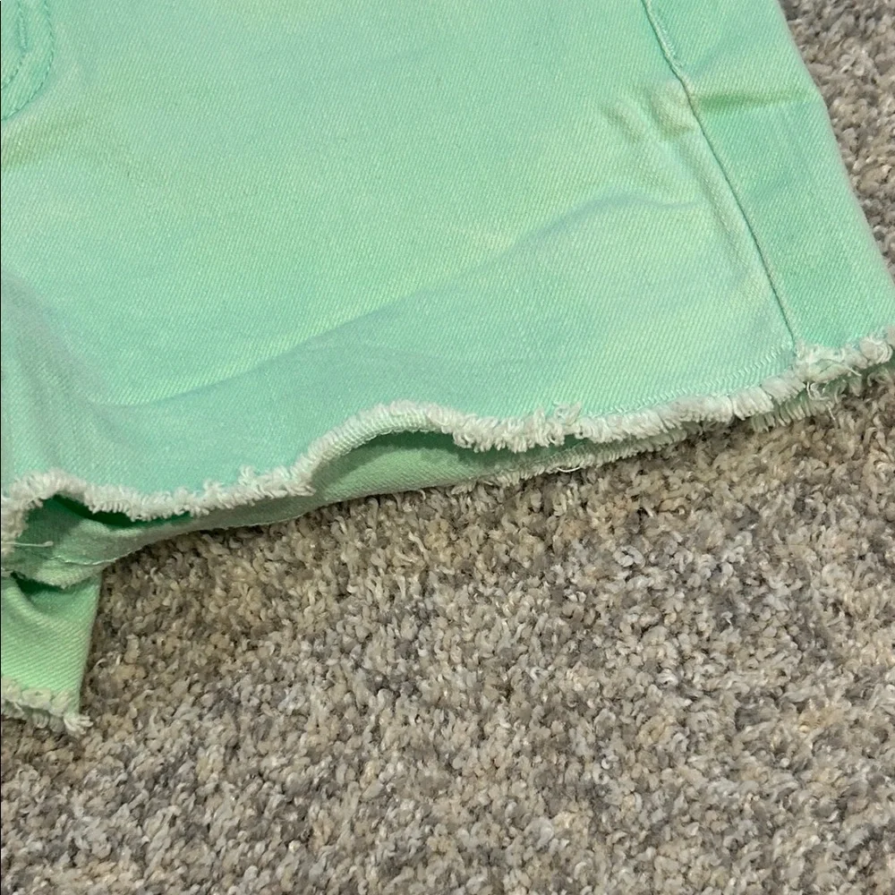 Justice Light Green Denim Kids Shorts